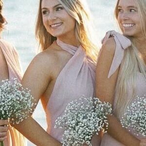 Show me your Mumu Jasmine Maxi in Champagne Luxe Satin Size XS